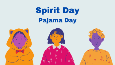 Three animated students in pajama's.
