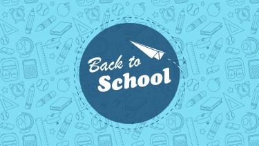 Graphic that says "Back to School"