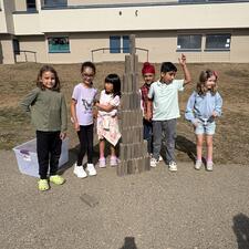 collaborative building - students realized that working together they could build better projects