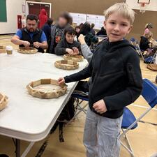 students work on their drums
