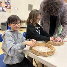 Students working on their drums with our ISW